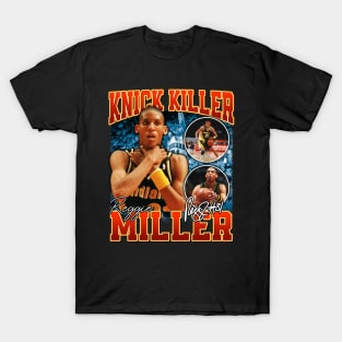 Reggie Miller Choke Sign Basketball Legend Signature Vintage Retro 80s 90s Bootleg Rap Style T-Shirt